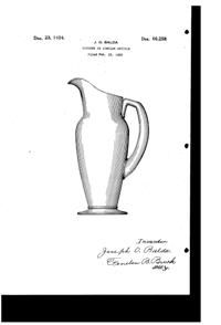 Heisey #4166 Balda Jug Design Patent D 66258-1