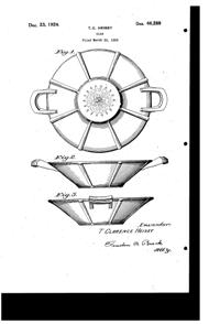 Heisey # 411 Tudor Bowl Design Patent D 66288-1