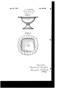 Heisey #1189 Yeoman Sherbet Design Patent D 66461-1