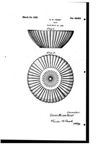 Heisey # 407 Coarse Rib Bowl Design Patent D 66853-1