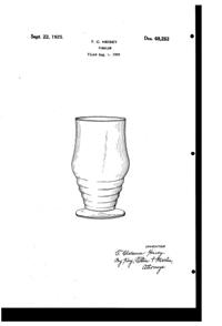 Heisey #3480 Koors Footed Tumbler Design Patent D 68252-1