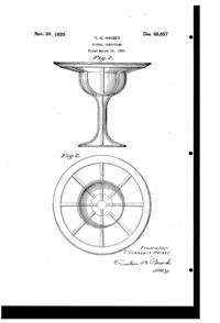 Heisey # 411 Tudor Compote Design Patent D 68857-1