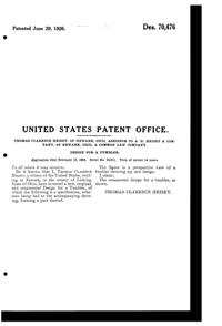 Heisey #2516 Circle Pair Tumbler Design Patent D 70476-2