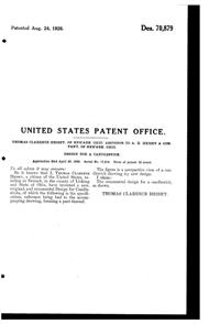 Heisey # 113 Mars Candlestick Design Patent D 70879-2