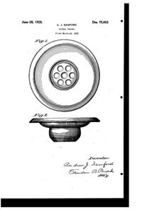 Heisey #   9, #  10, & #  11 Gibson Girl Flower Frog & Bowl Design Patent D 75653-1