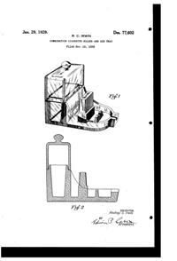 Heisey # 361 Irwin Ash Tray Design Patent D 77602-1