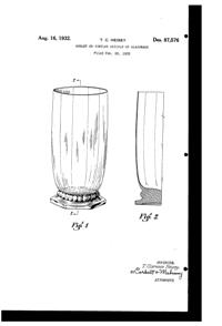 Heisey #3397 Gascony Footed Tumbler Design Patent D 87576-1