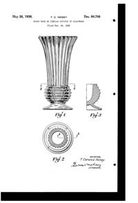 Heisey #1469 Ridgeleigh Vase Design Patent D 99798-1