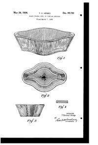 Heisey #1469 Ridgeleigh Bowl Design Patent D 99799-1