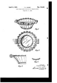 Heisey #1503 Crystolite Jelly Dish Design Patent D114181-1