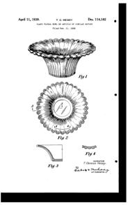 Heisey #1503 Crystolite Bowl Design Patent D114182-1