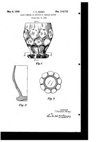 Heisey #1506 Whirlpool Tumbler Design Patent D114712-1