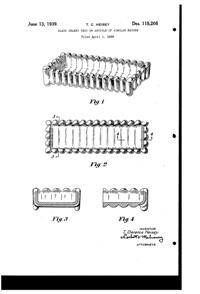 Heisey #1503 Crystolite Celery Tray Design Patent D115205-1