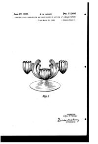 Heisey #1503 Crystolite Candlestick Design Patent D115400-1