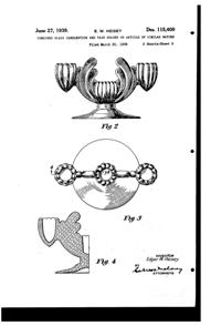 Heisey #1503 Crystolite Candlestick Design Patent D115400-2