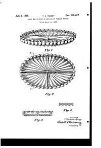 Heisey #1503 Crystolite Relish Design Patent D115497-1