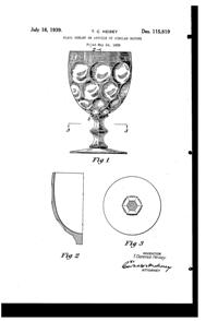 Heisey #1506 Whirlpool Goblet Design Patent D115819-1