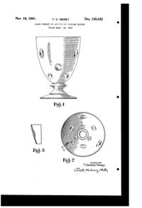 Heisey #4004 Polka Dot & Impromptu Footed Tumbler Design Patent D130432-1