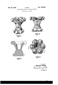 Heisey #1566 Regency Candlestick Design Patent D152804-1