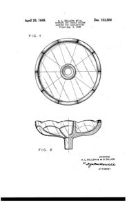 Heisey # 341 Old Williamsburg Epergne Adapter Design Patent D153506-1