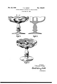 Heisey # 341 Old Williamsburg Epergne Design Patent D156097-1
