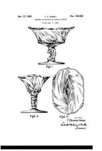 Heisey #1519 Waverly Compote Design Patent D156882-1