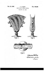 Heisey #1519 Waverly Vase Design Patent D160385-1