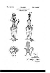 Heisey #1519 Waverly Cruet Design Patent D160386-1