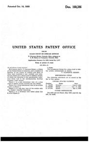 Heisey #1519 Waverly Cruet Design Patent D160386-2