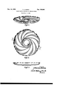 Heisey #1519 Waverly Plate Design Patent D160860-1