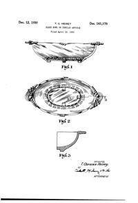 Heisey #1519 Waverly Bowl Design Patent D161179-1