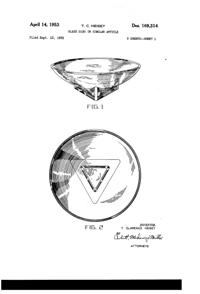 Heisey #1632 Lodestar & Satellite Bowl Design Patent D169314-1