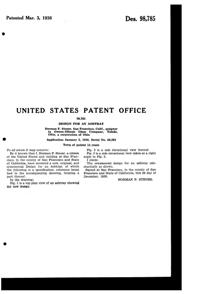 Owens-Illinois Ash Tray Design Patent D 98785-2