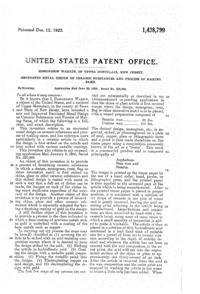 Edmonson Warrin Metallic Overlay Patent 1438799-1