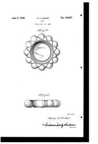 Fisher Tray Design Patent D 99857-1