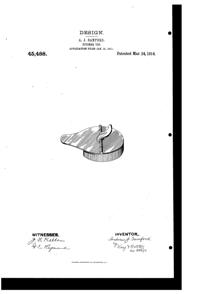 Heisey Jug Top Design Patent D 45488-1