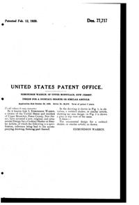 Edmonson Warrin Cocktail Shaker Design Patent D 77717-2