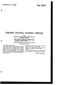 Fostoria Cocktail Shaker Top Design Patent D 94373-2