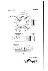Hoos Ash Tray Patent 1667663-1