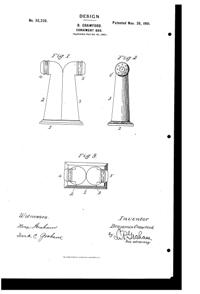 Crawford Conjoined Shakers Design Patent D 35320-1