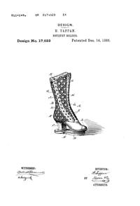 Tappan Boot Vase Design Patent D 17023-1