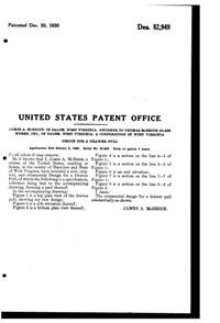 McBride Drawer Pull Design Patent D 82949-2