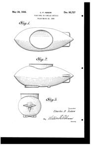 Canton Blimp Fish Bowl Design Patent D 95727-1