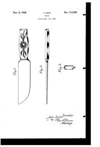 Dur-X Knife Design Patent D112059-1