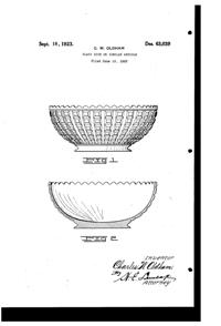 Imperial # 698 Monticello Bowl Design Patent D 63039-1