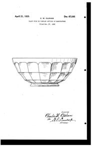 Imperial # 711 Bowl Design Patent D 67095-1