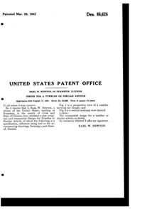 Imperial # 160 Cape Cod Tumbler Design Patent D 86626-2