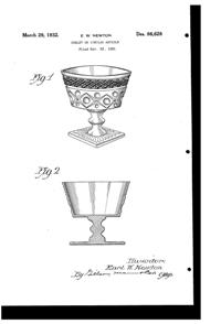 Imperial # 160 Cape Cod Goblet Design Patent D 86628-1