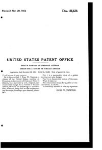 Imperial # 160 Cape Cod Goblet Design Patent D 86628-2