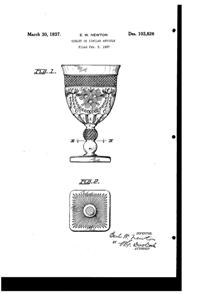 Imperial # 123 Coronet/Victorian/Chroma Goblet Design Patent D103826-1